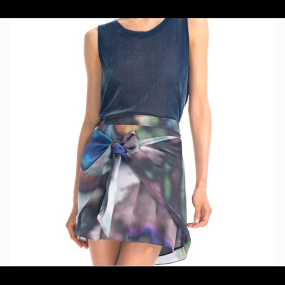 💝♥️❤️ Rainbow Silk Mini w/Bow&Pockets!